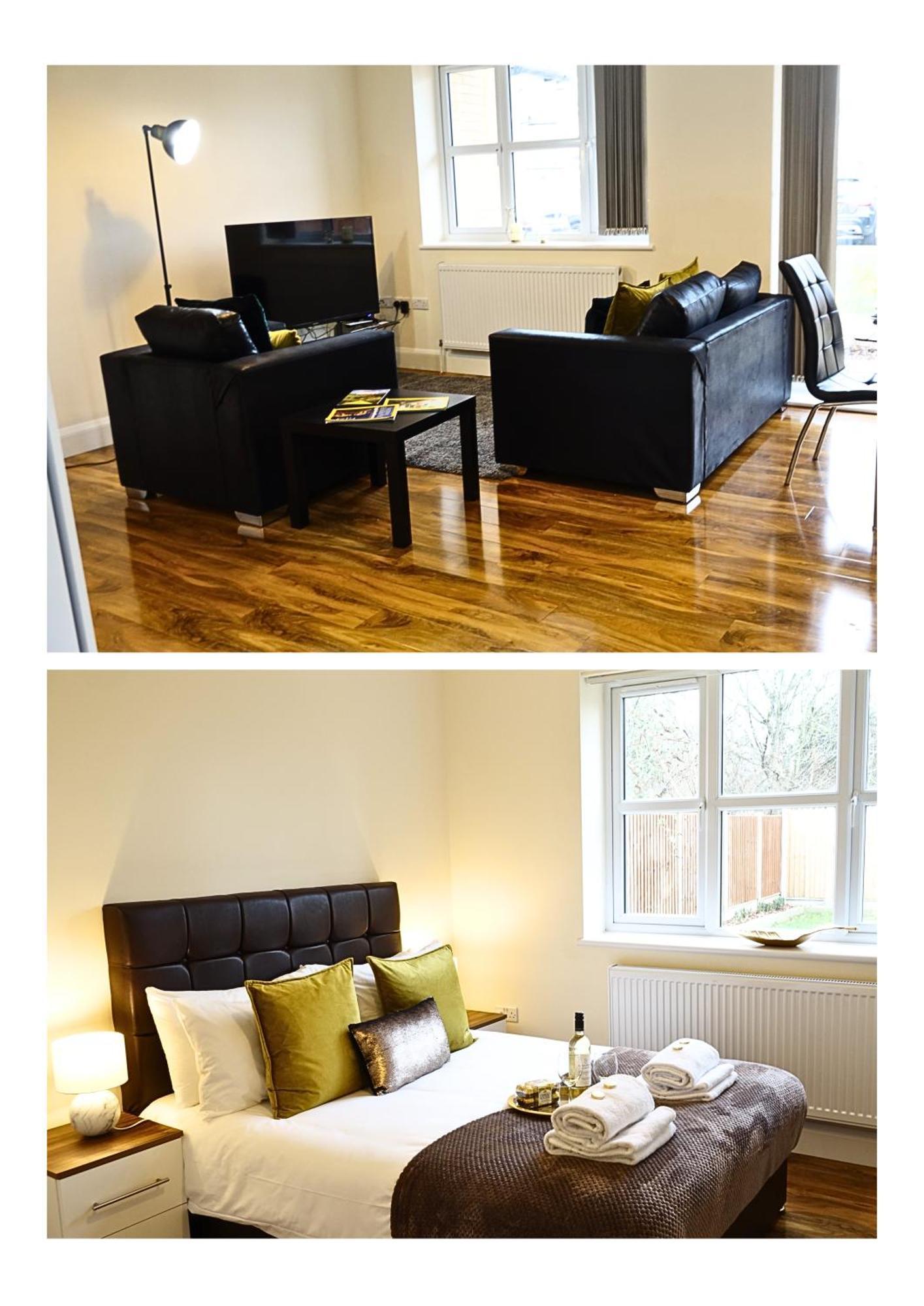 Luxury 2 Bed 2 Bath - Free Parking - 5Min To Airport - Sleeps 6 Apartment Ashford  ภายนอก รูปภาพ