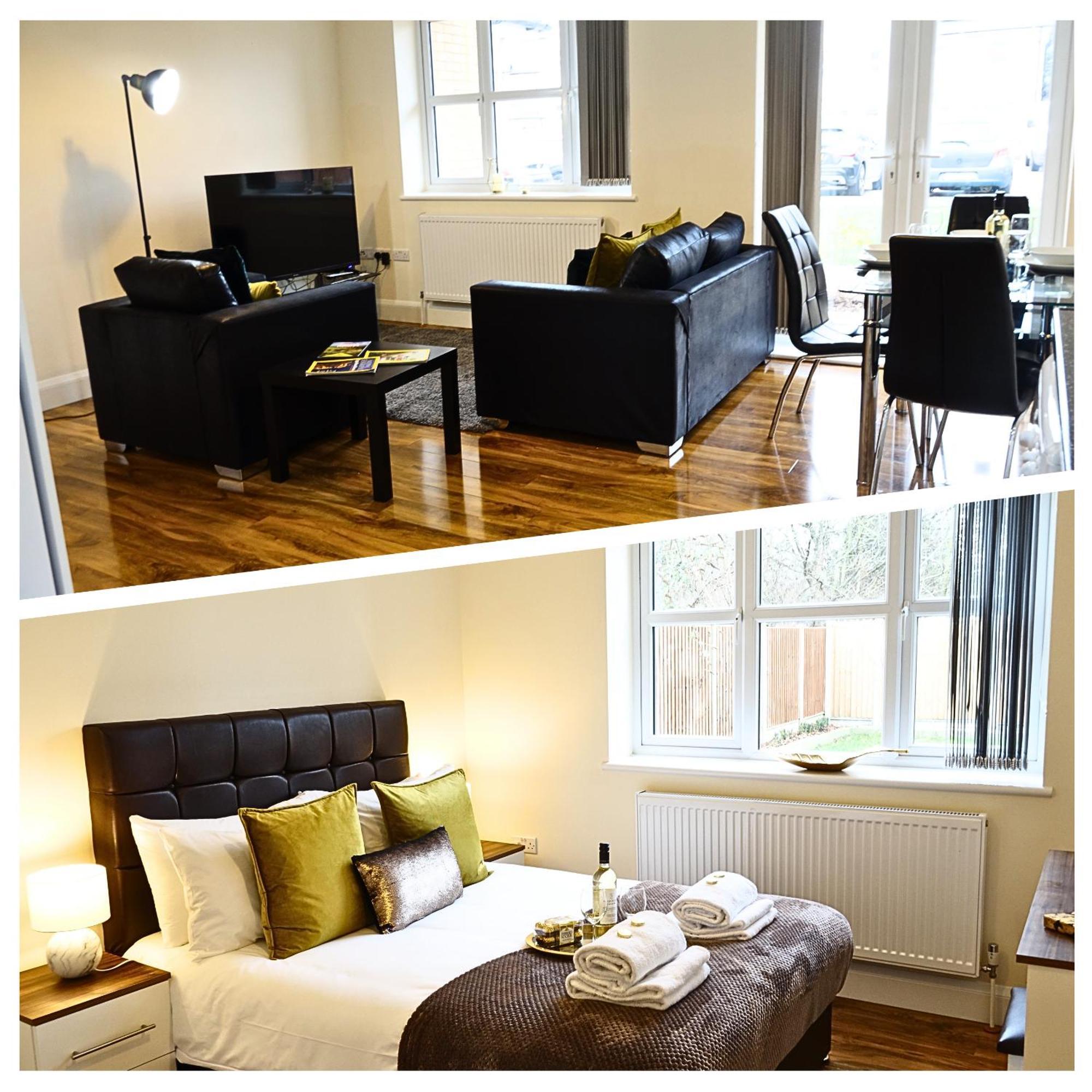 Luxury 2 Bed 2 Bath - Free Parking - 5Min To Airport - Sleeps 6 Apartment Ashford  ภายนอก รูปภาพ